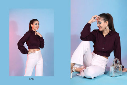 New Party Wear Exclusive Stitched Indo Western Top Collection