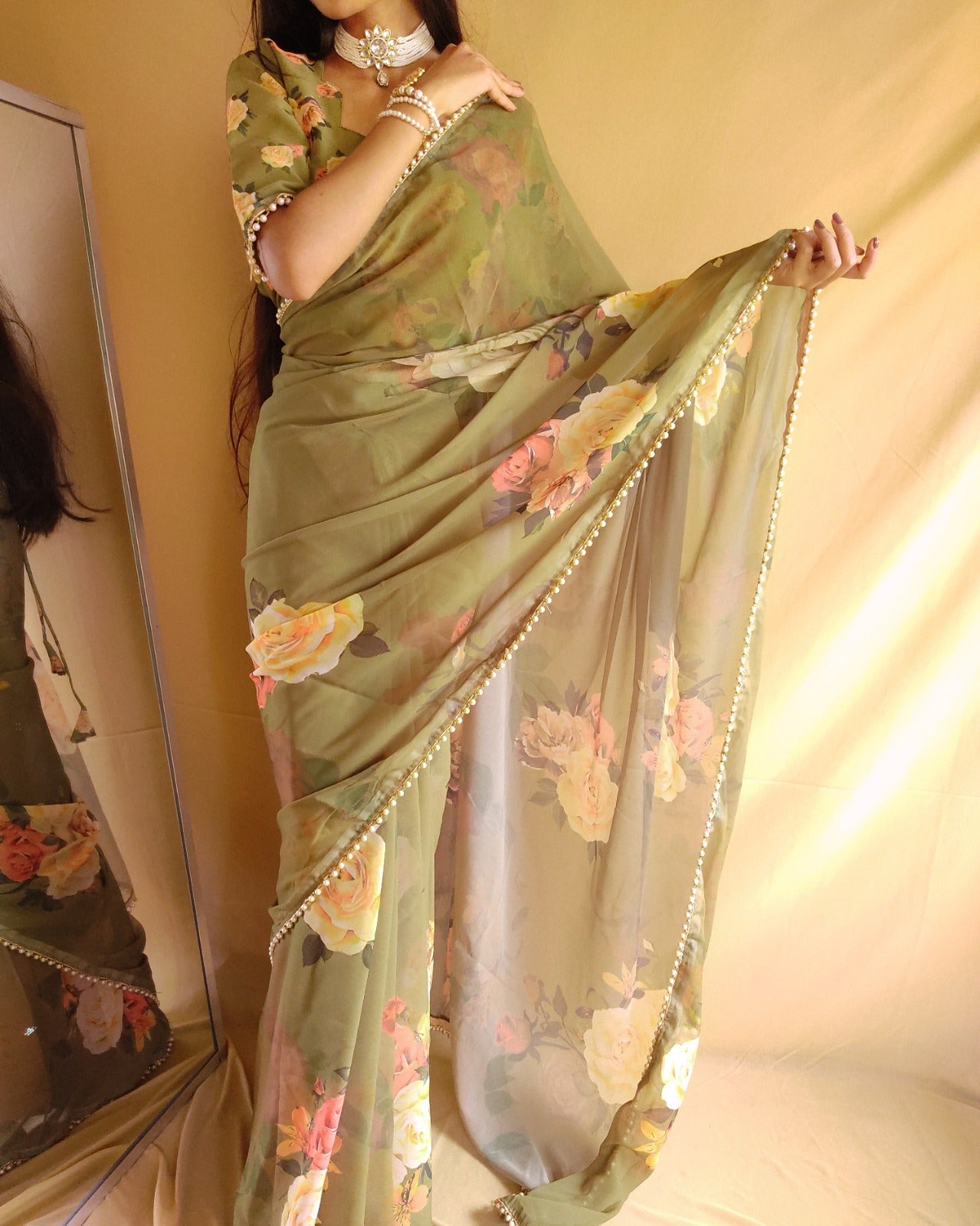 Beautiful Designer Georgette Printed Saree