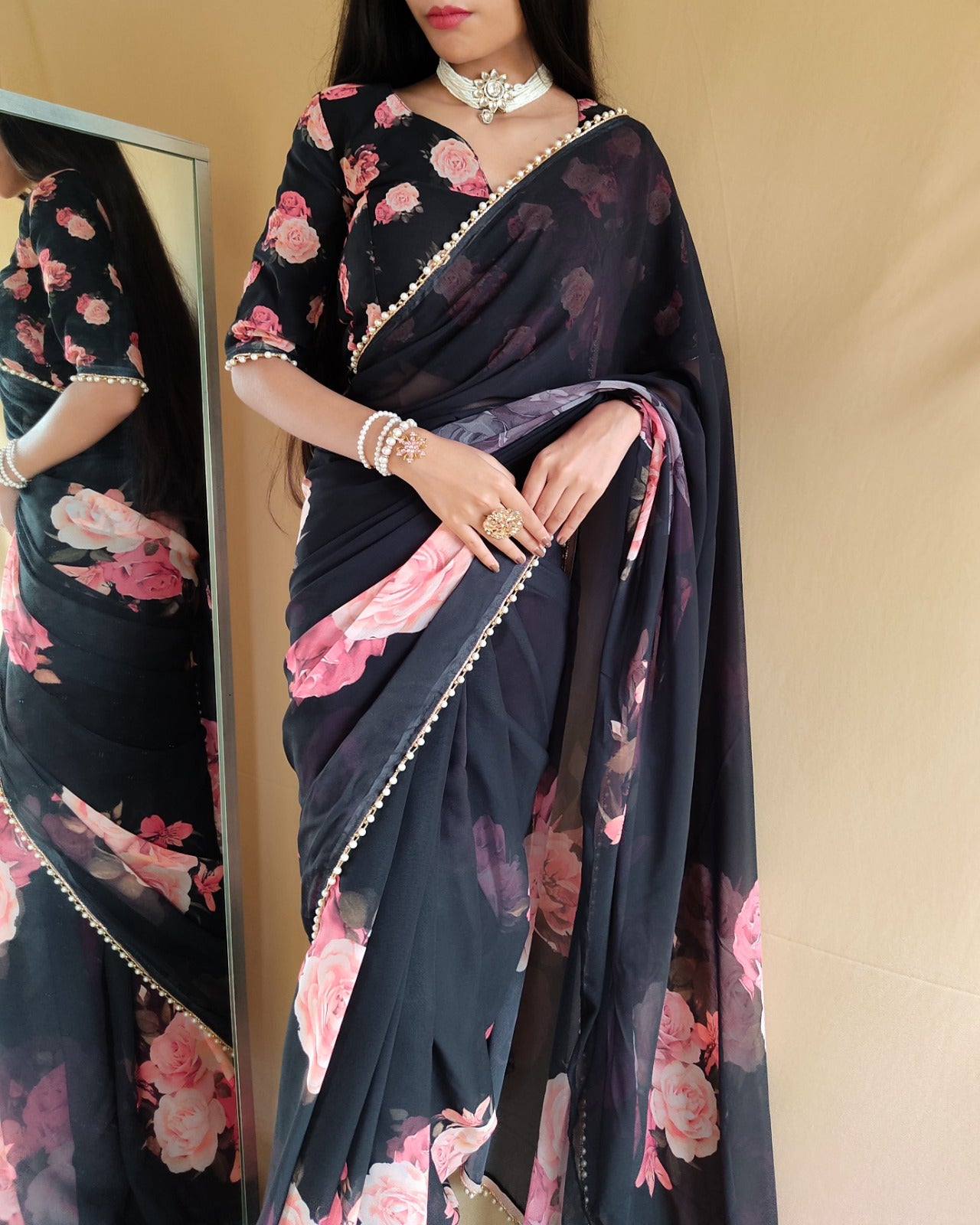 Beautiful Designer Georgette Printed Saree