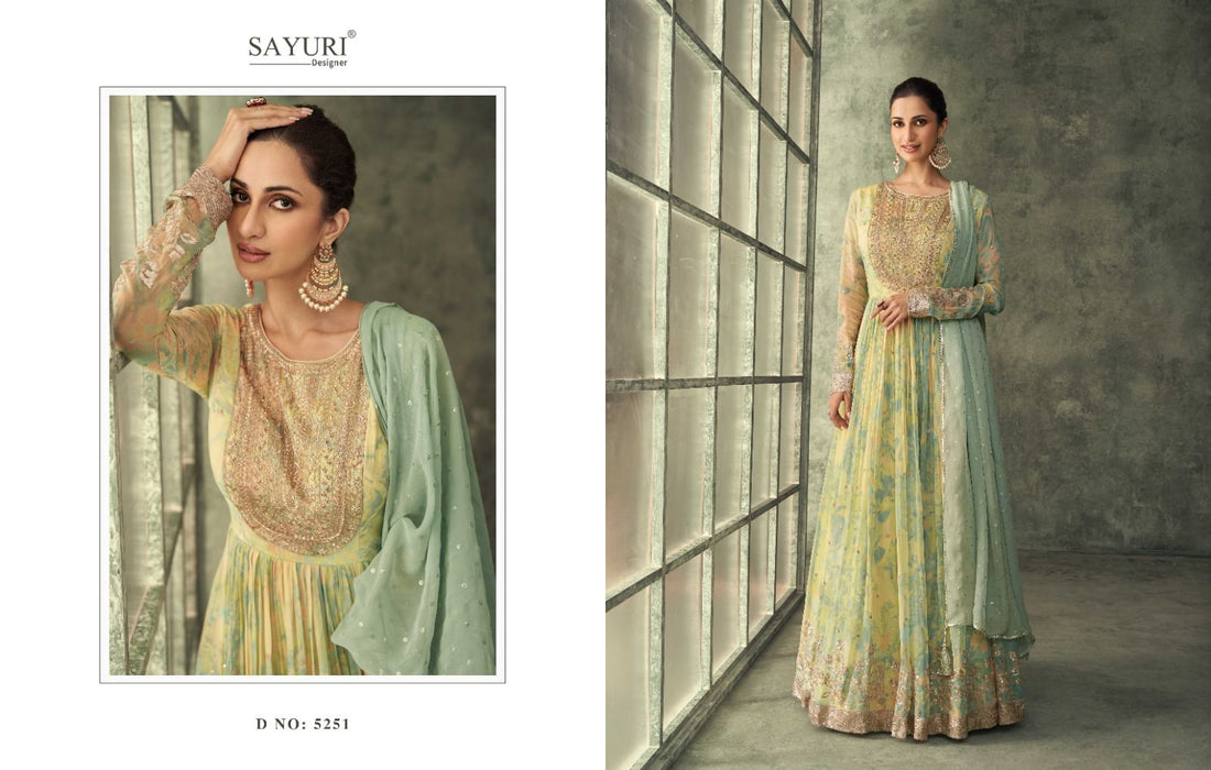 Sayuri Designer Evergreen Function Wear Readymade Long Dresses Catalog