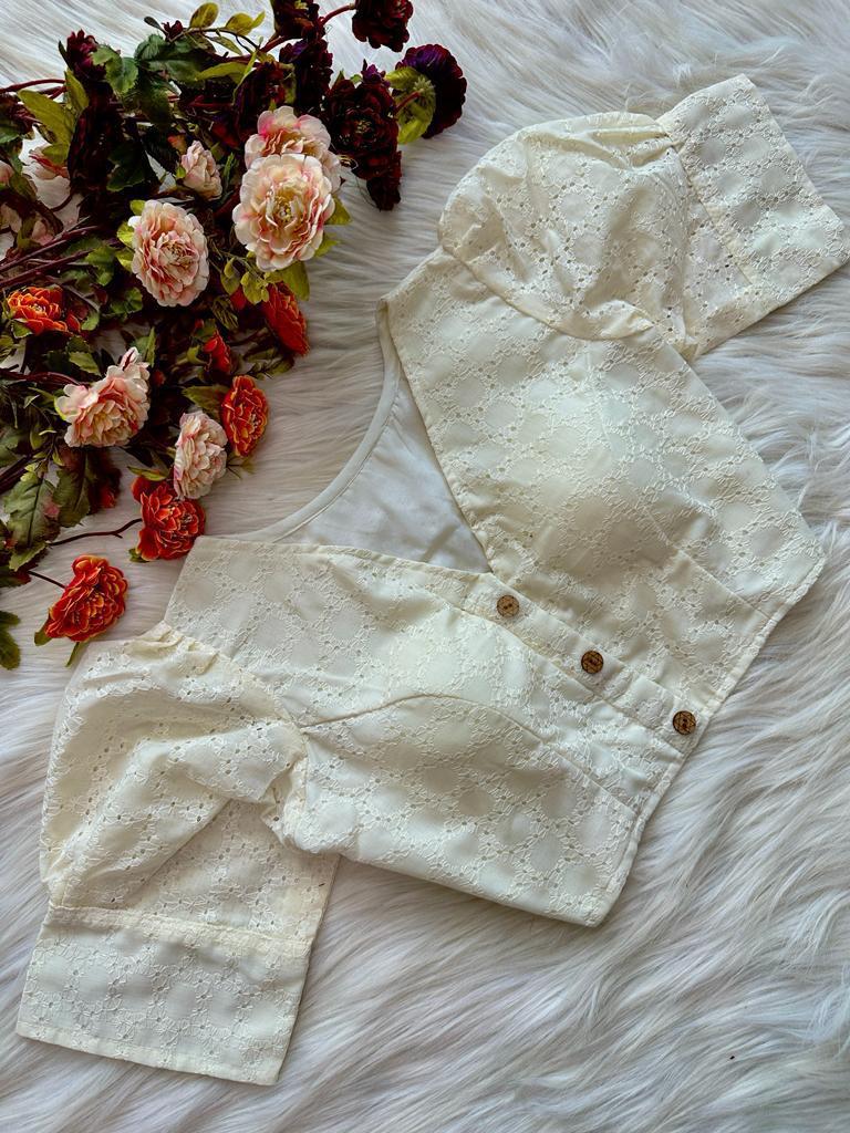 Beautiful Designer Pure Cotton Hakoba Blouse