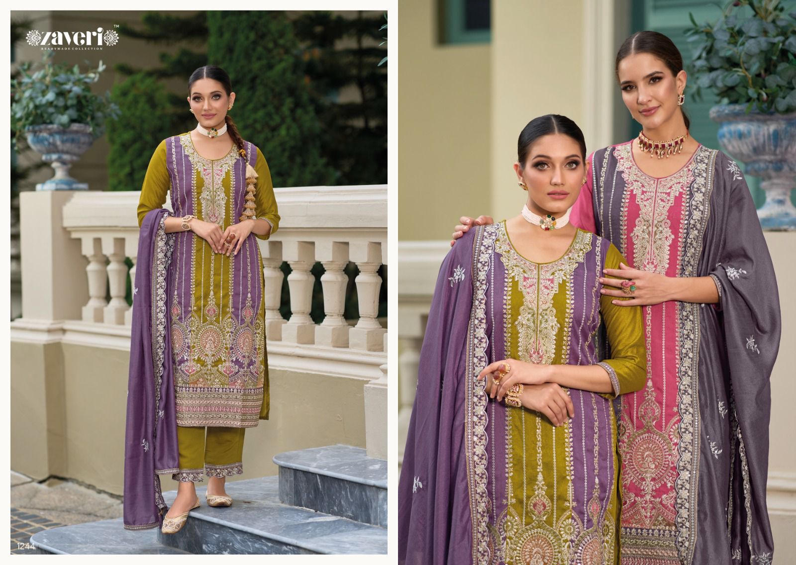 Eba Lifestyle Zaveri Shanya Silk with Embroidery work designer Suits collection