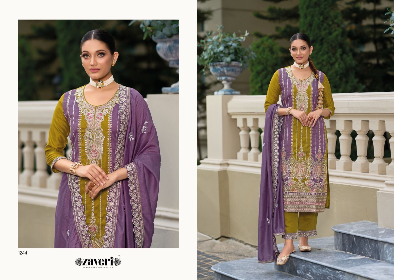 Eba Lifestyle Zaveri Shanya Silk with Embroidery work designer Suits collection