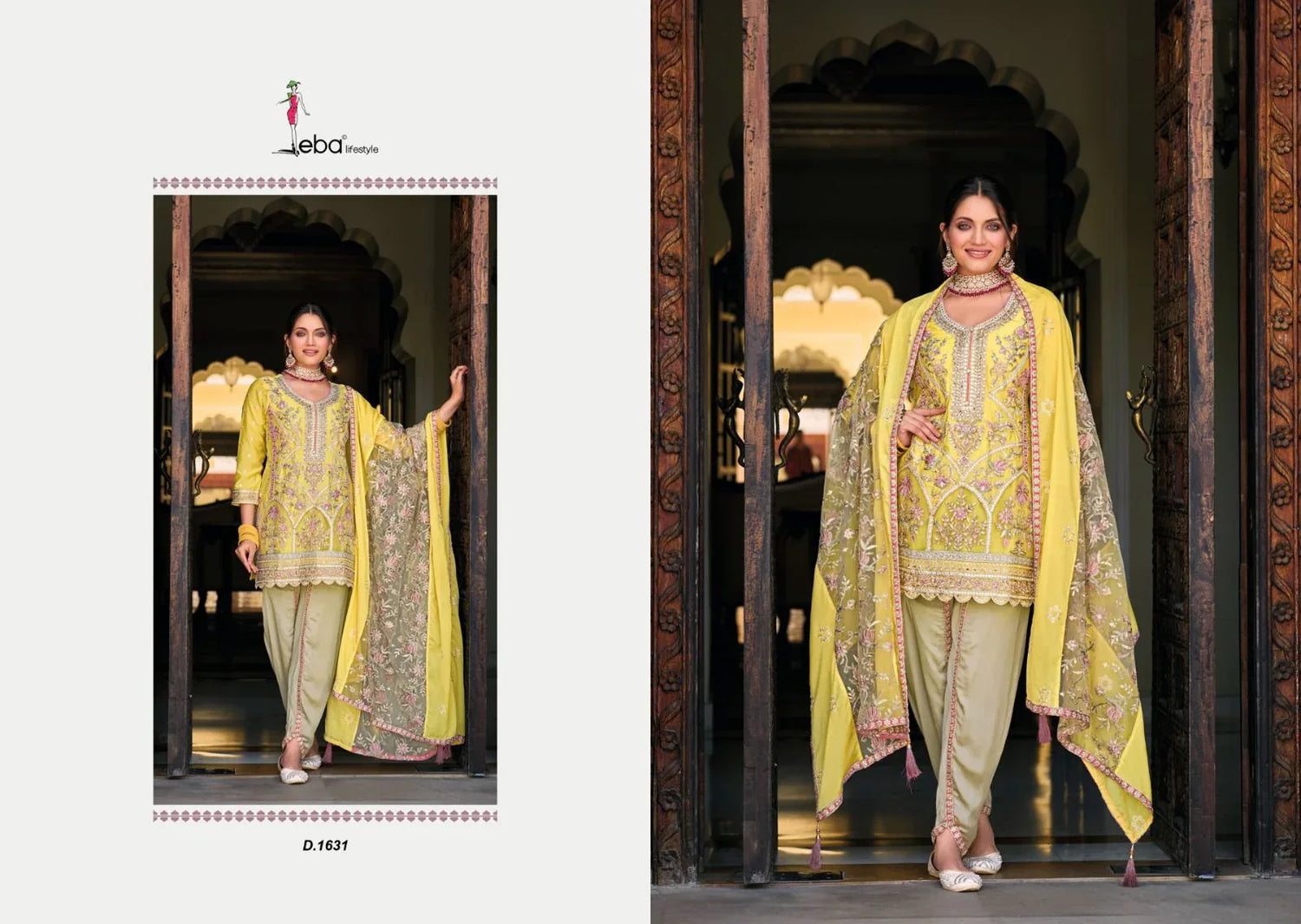 Eba Lifestyle Amber Chinon With Heavy Embroidery Designer Suite