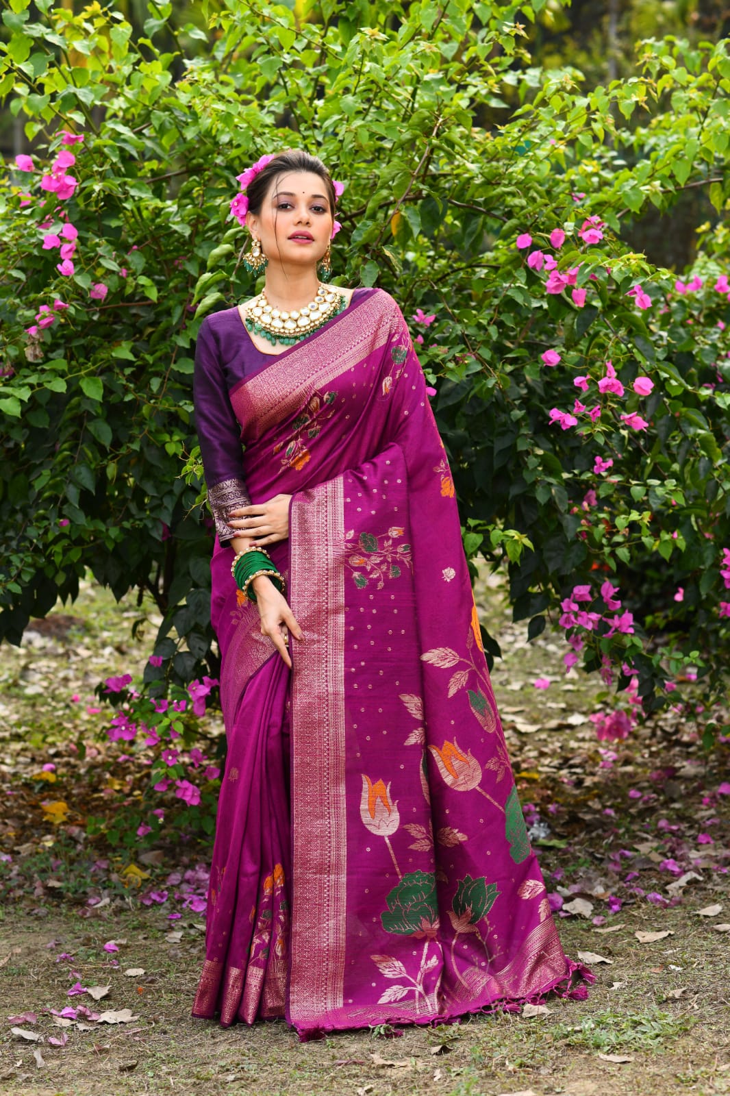 Beautiful Pure tussar Silk Saree