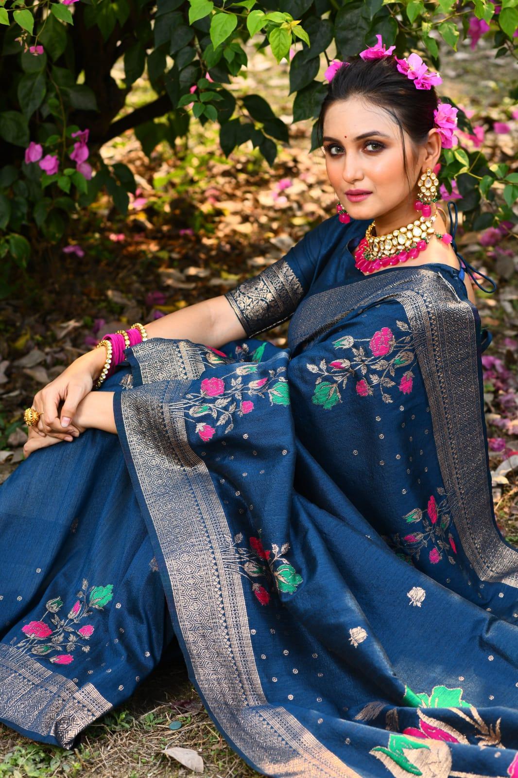 Beautiful Pure tussar Silk Saree