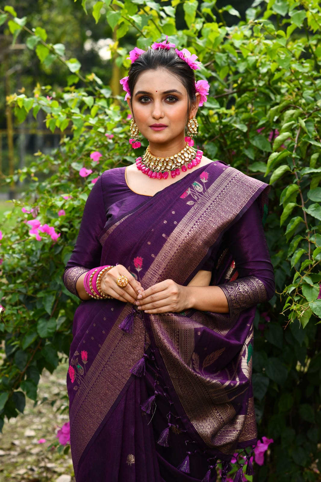 Beautiful Pure tussar Silk Saree