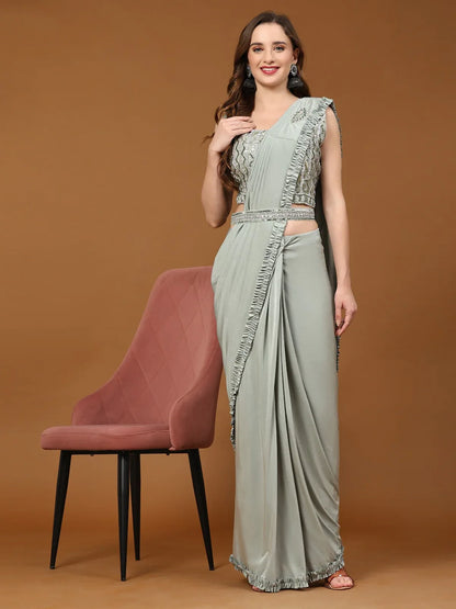 Beautiful Designer Party Wear Ready to Wear Saree Design No 101997