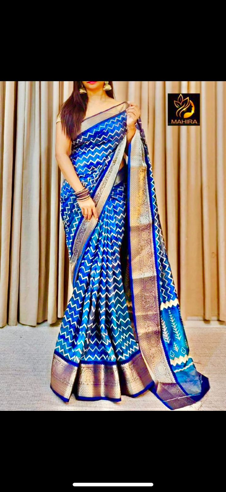Party Wear Pure Dola Silk with Jequrd Border Saree