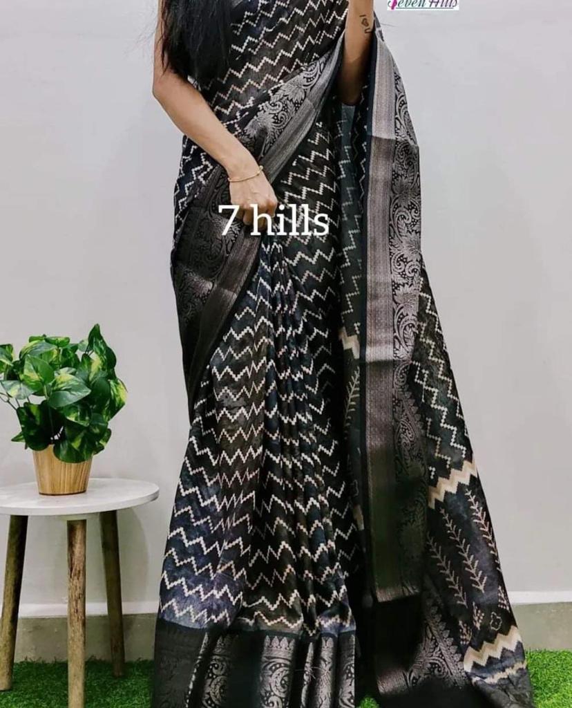 Party Wear Pure Dola Silk with Jequrd Border Saree