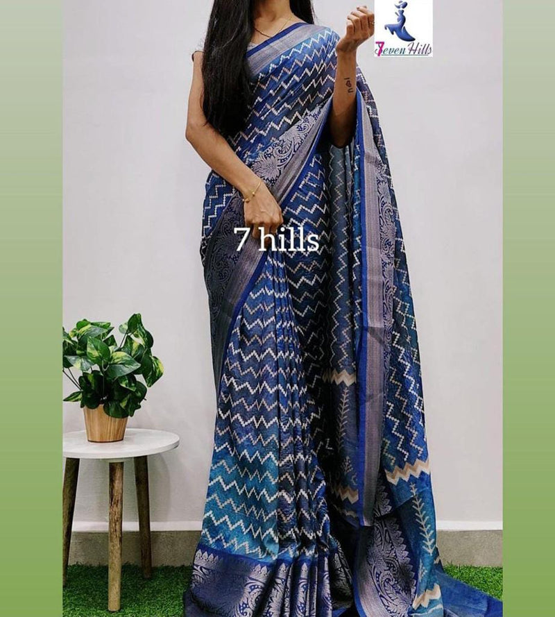Party Wear Pure Dola Silk with Jequrd Border Saree