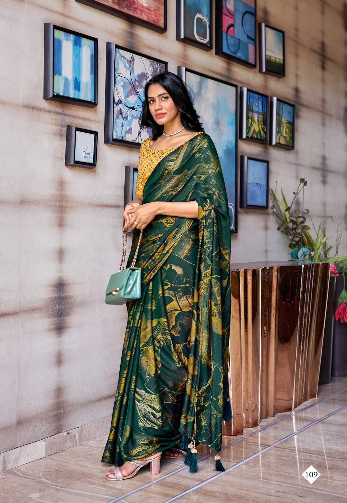 Stavan Shannon Velvet Silk with Printed Fancy Saree collection