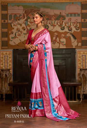 Rewaa Priyam Patola Pure Designer Silk Saree