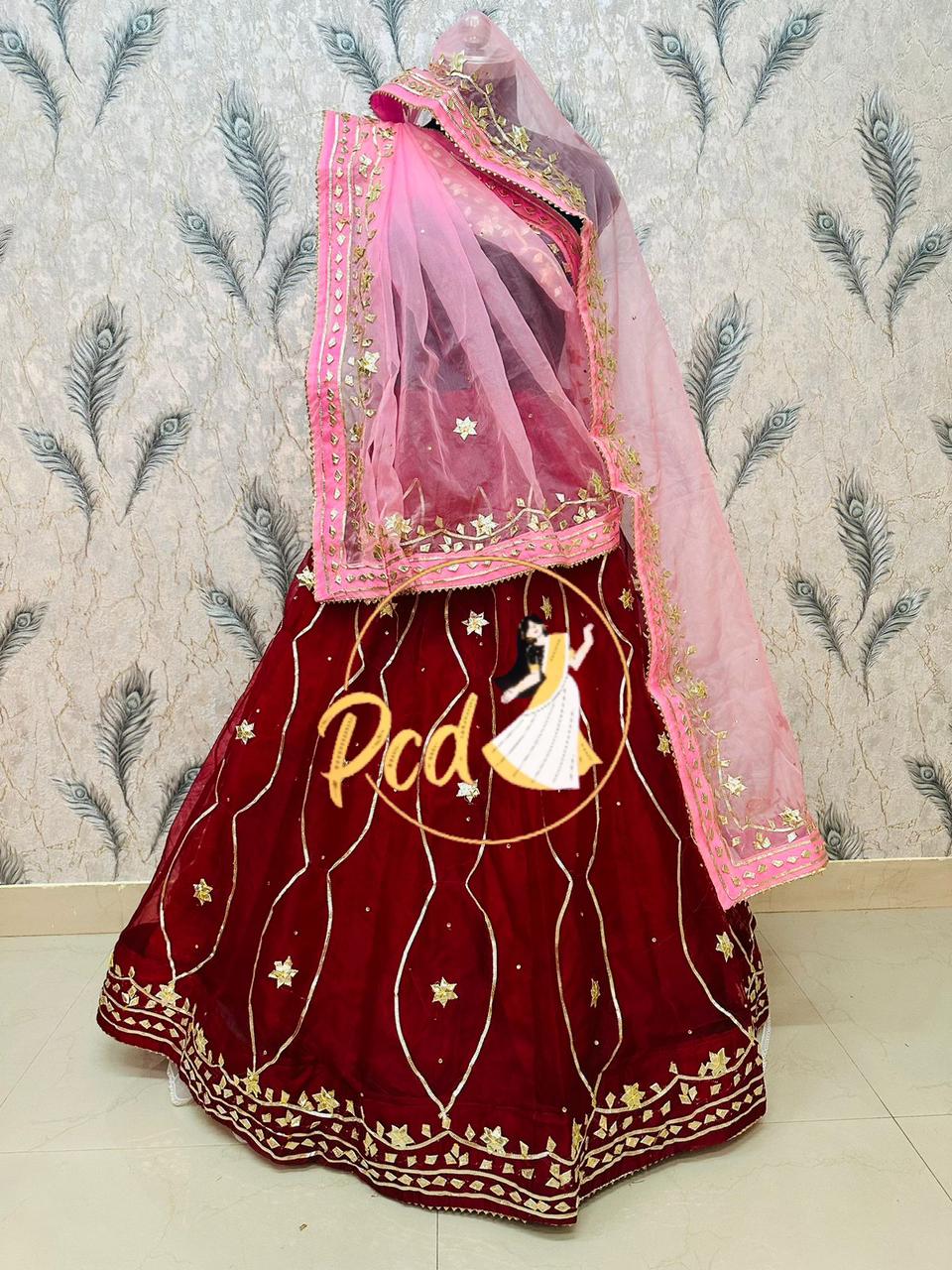 Beautiful Rajasthani Heavy Pure Organza Lehenga Choli