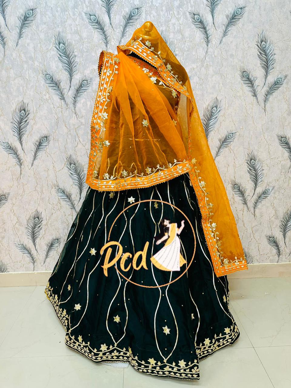 Beautiful Rajasthani Heavy Pure Organza Lehenga Choli