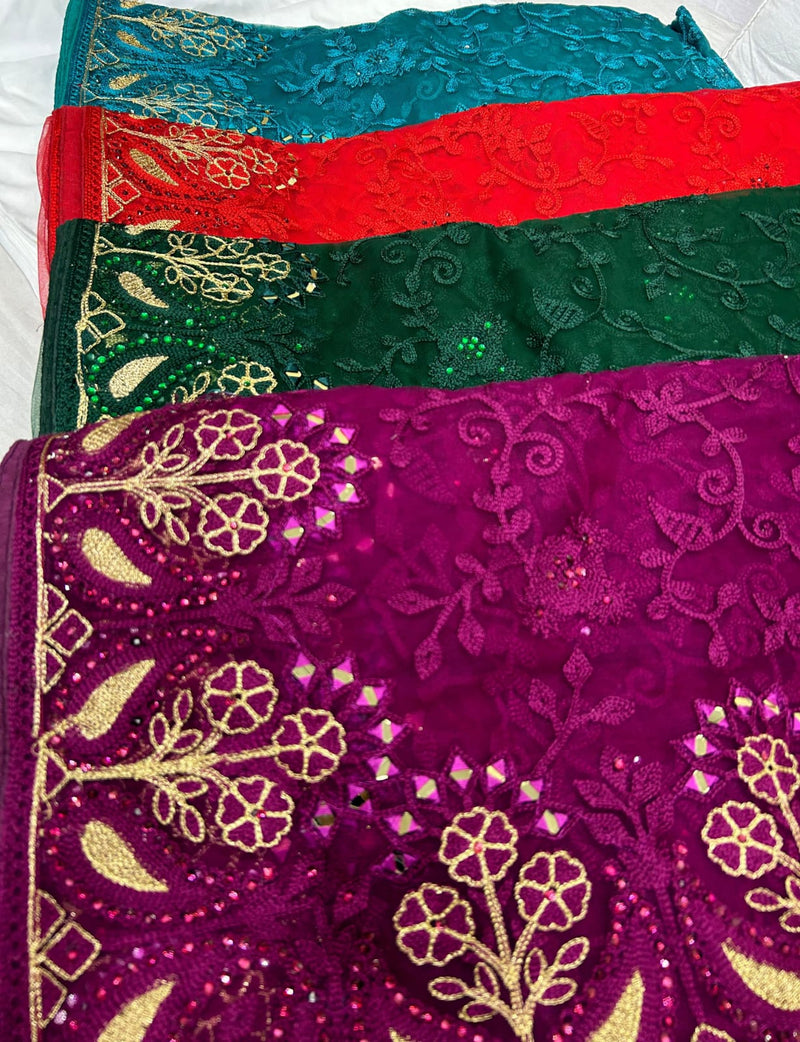 Beautiful Heavy Butterfly Net Saree