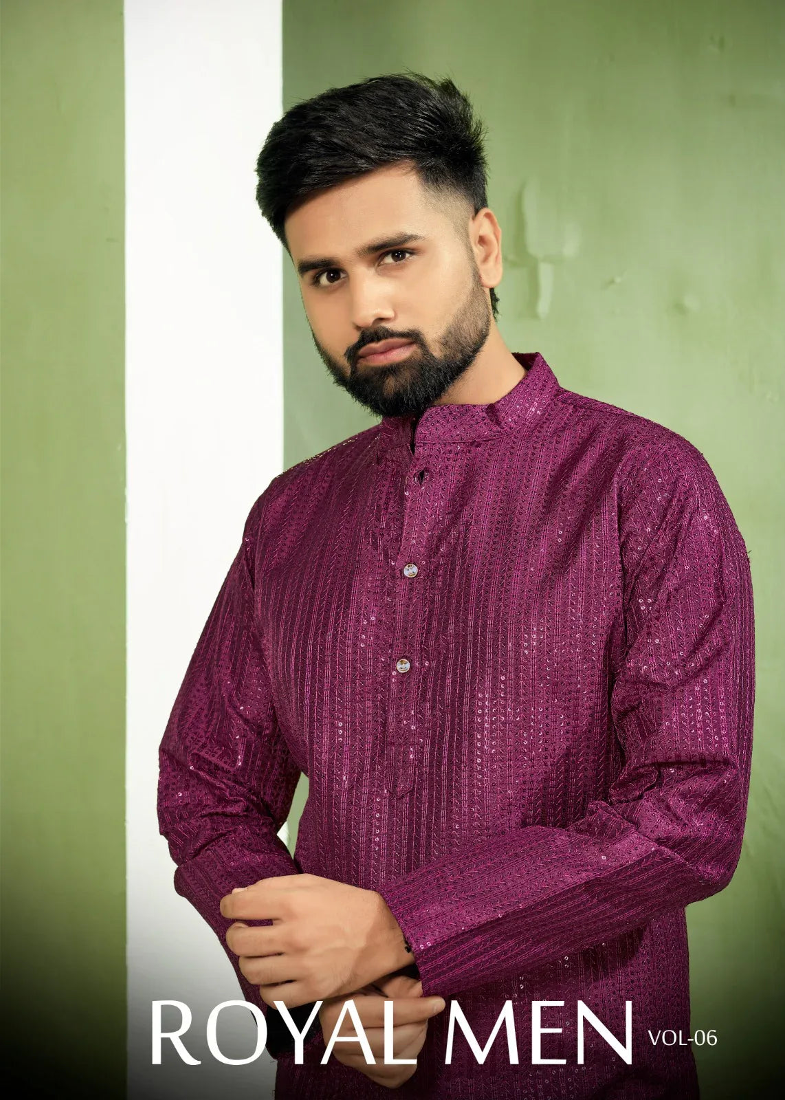 Party Wear Festival Kurta Pyjama Royal Men V-6