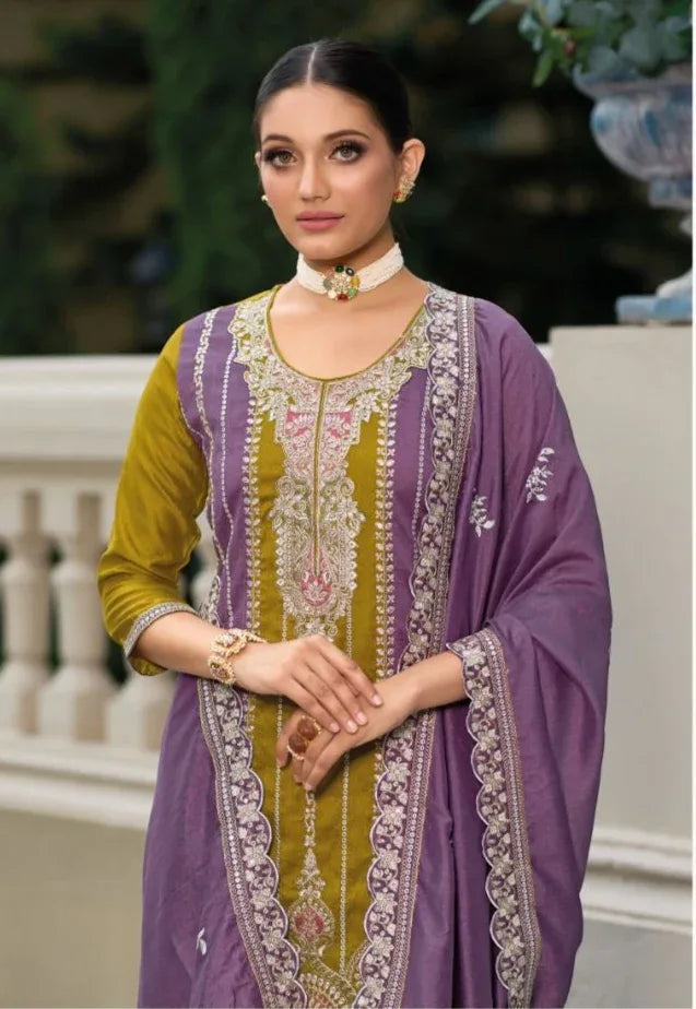Eba Lifestyle Zaveri Shanya Silk with Embroidery work designer Suits collection