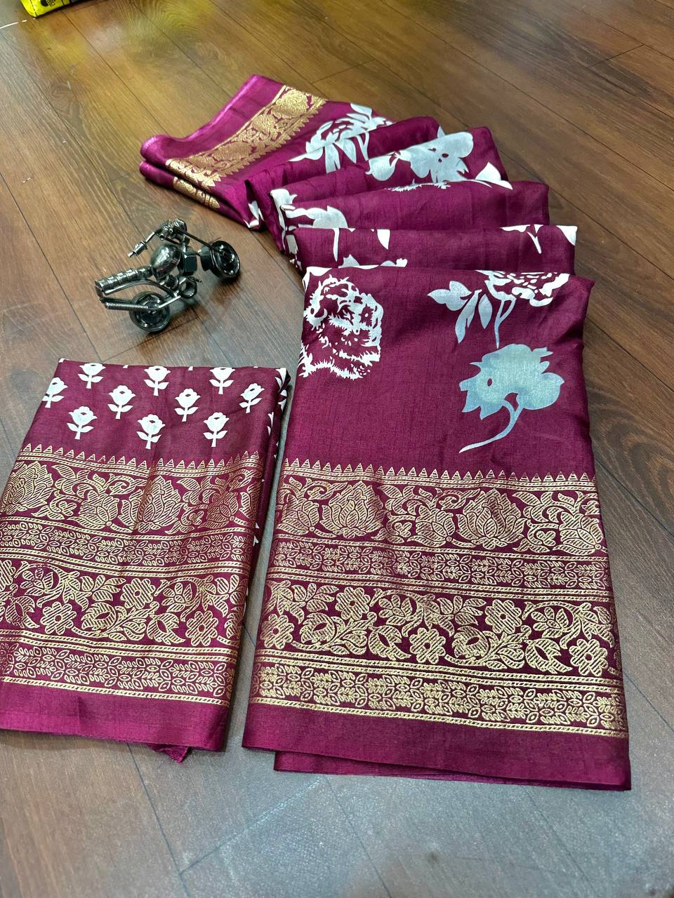 New Soft Pure Dola Silk Kalamkari Patola Digital Print Saree