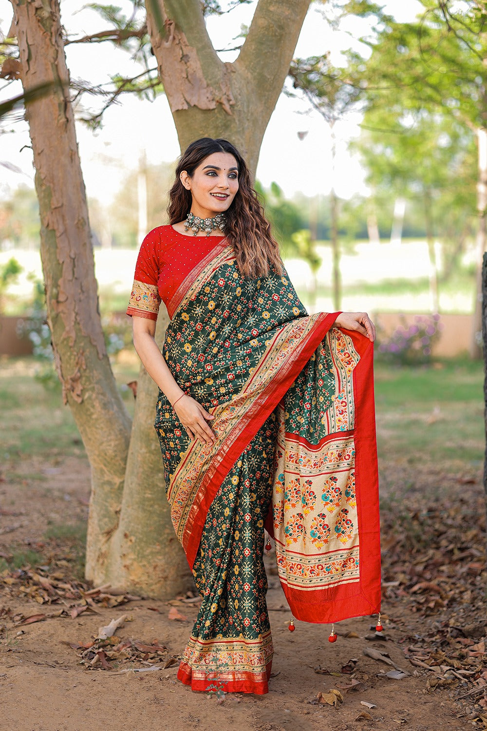 Beautiful Designer Dola Silk Saree