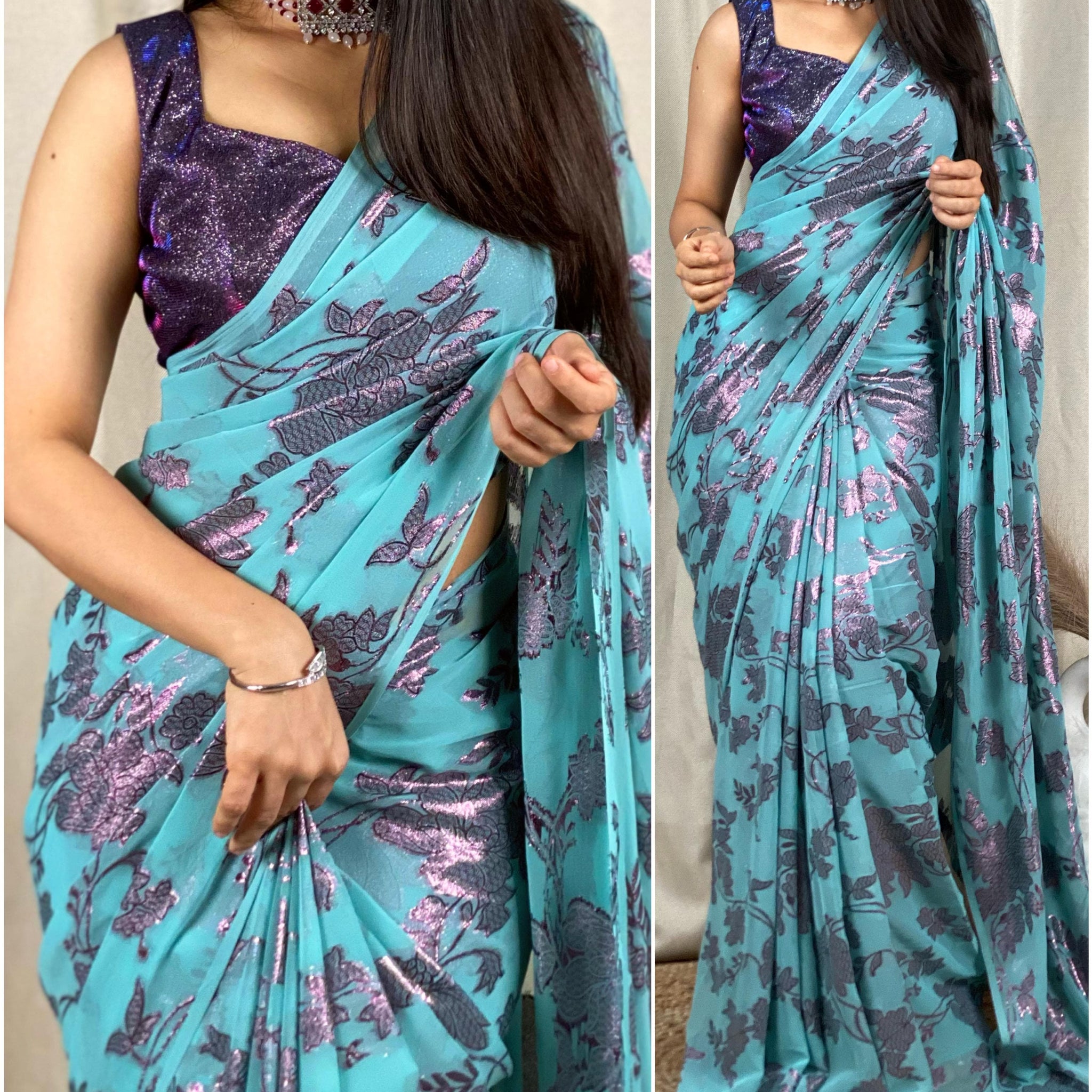 Beautiful Designer Pure Georgette Saree