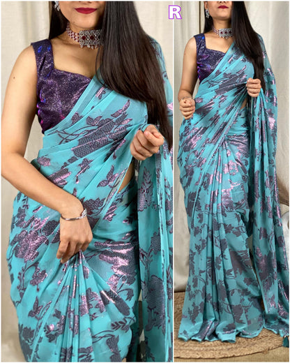 Beautiful Designer Pure Georgette Saree