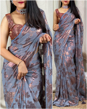 Beautiful Designer Pure Georgette Saree