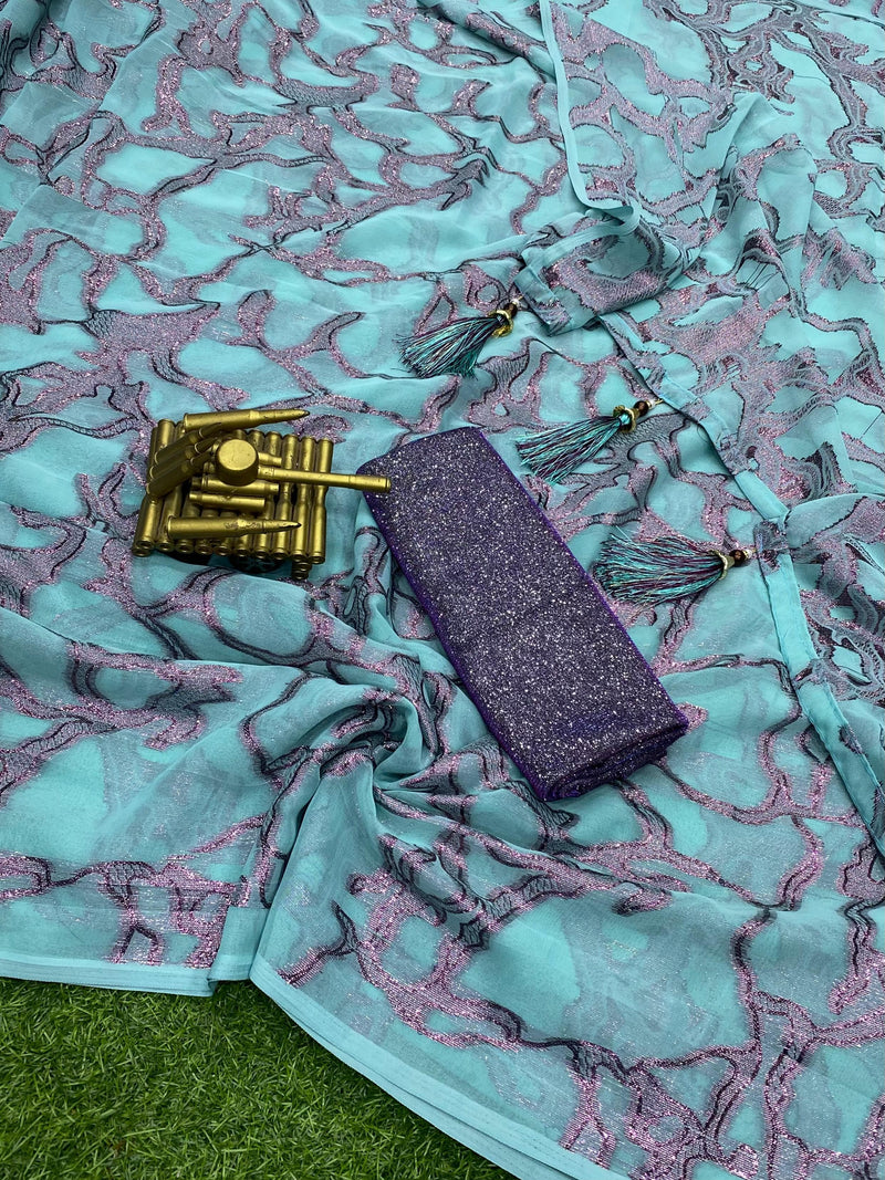 Beautiful Designer Pure Georgette Saree