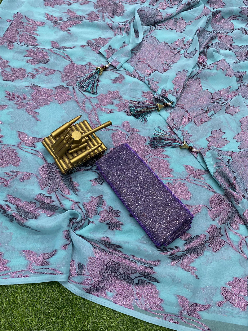 Beautiful Designer Pure Georgette Saree