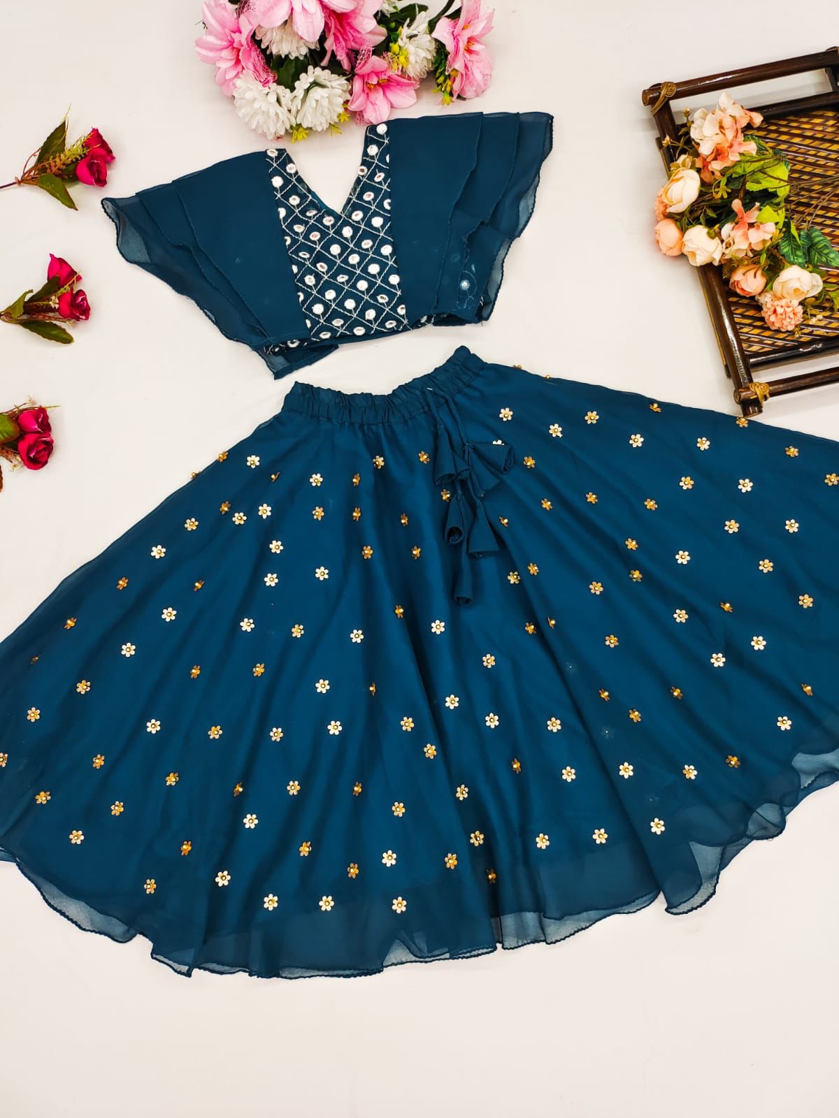 Designer Party Wear Kids Lehenga Choli