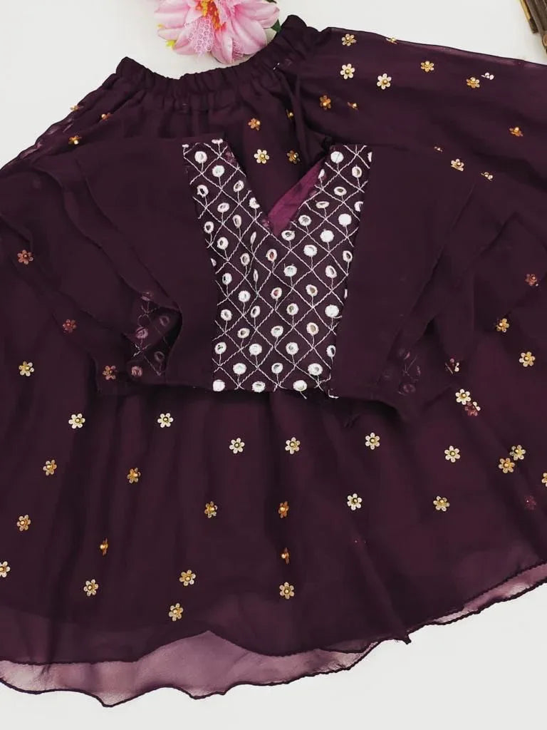 Designer Party Wear Kids Lehenga Choli