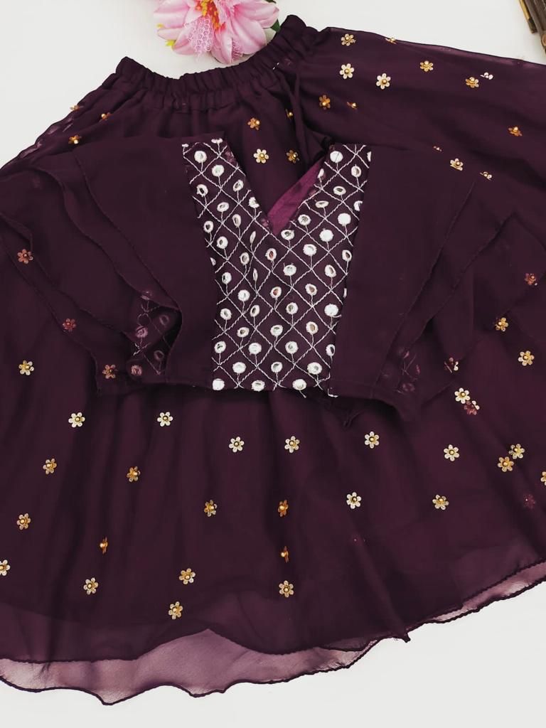 Designer Party Wear Kids Lehenga Choli