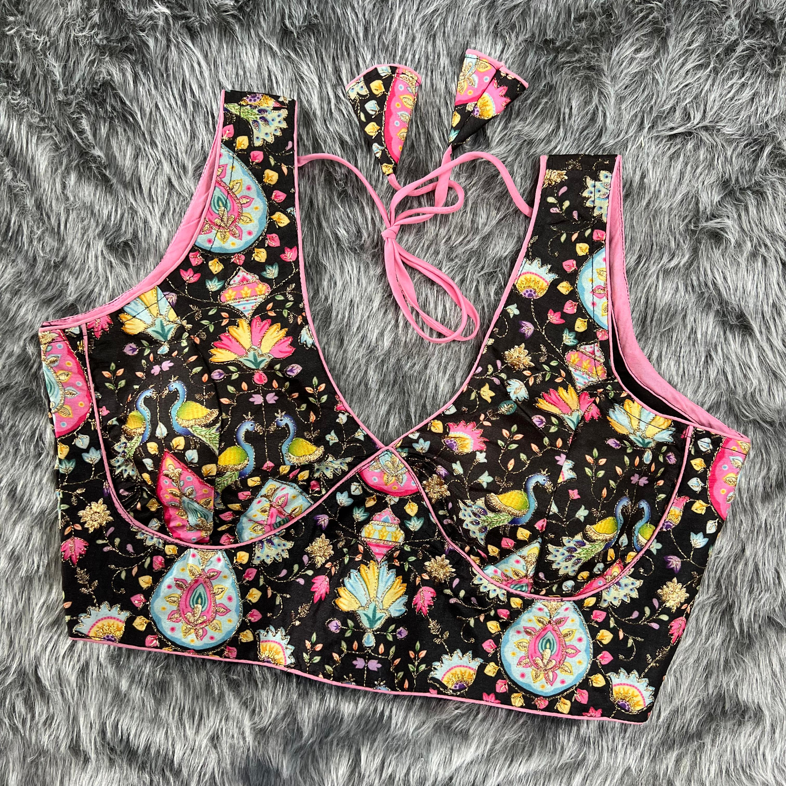 Party Wear Designer Phantom Silk Blouse