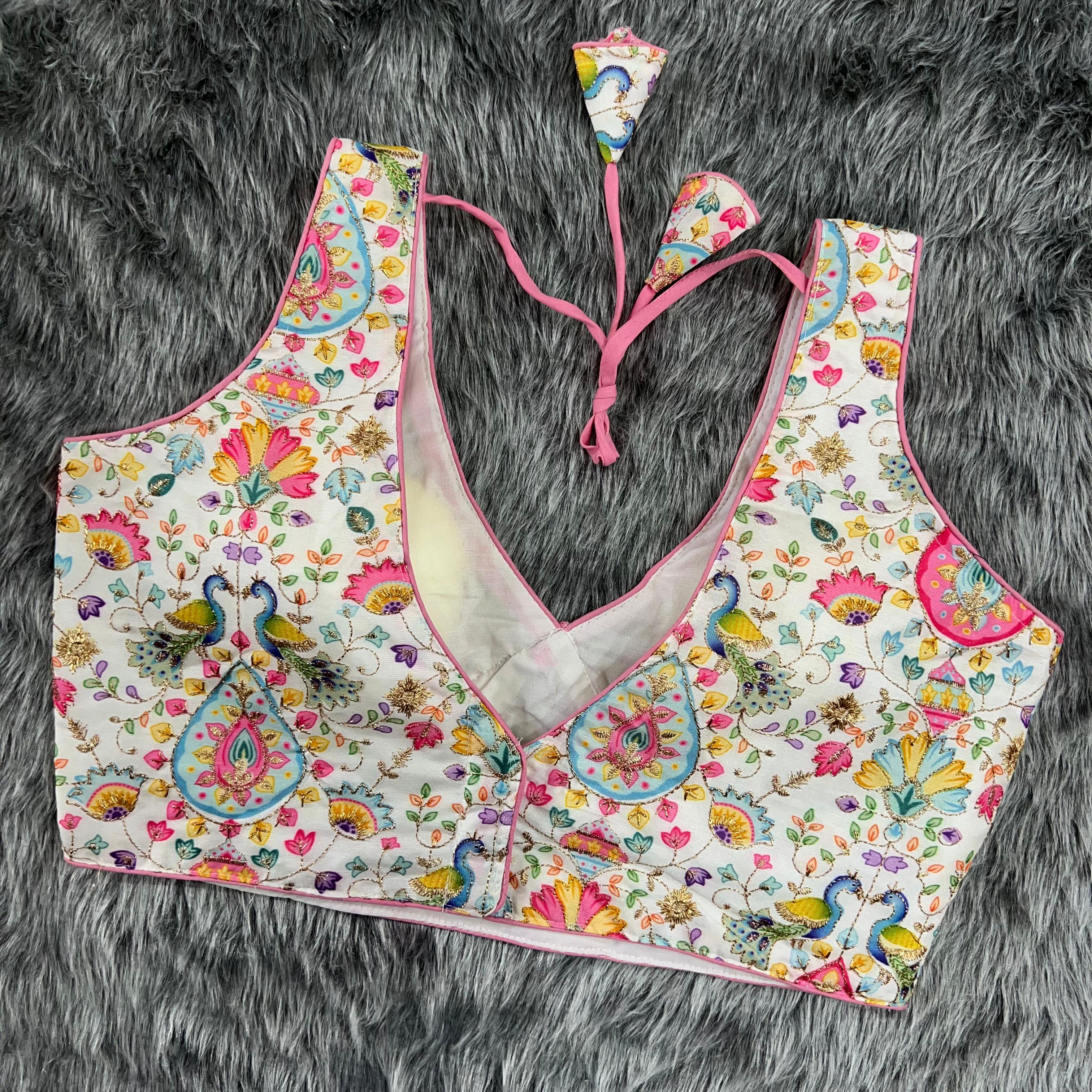 Party Wear Designer Phantom Silk Blouse