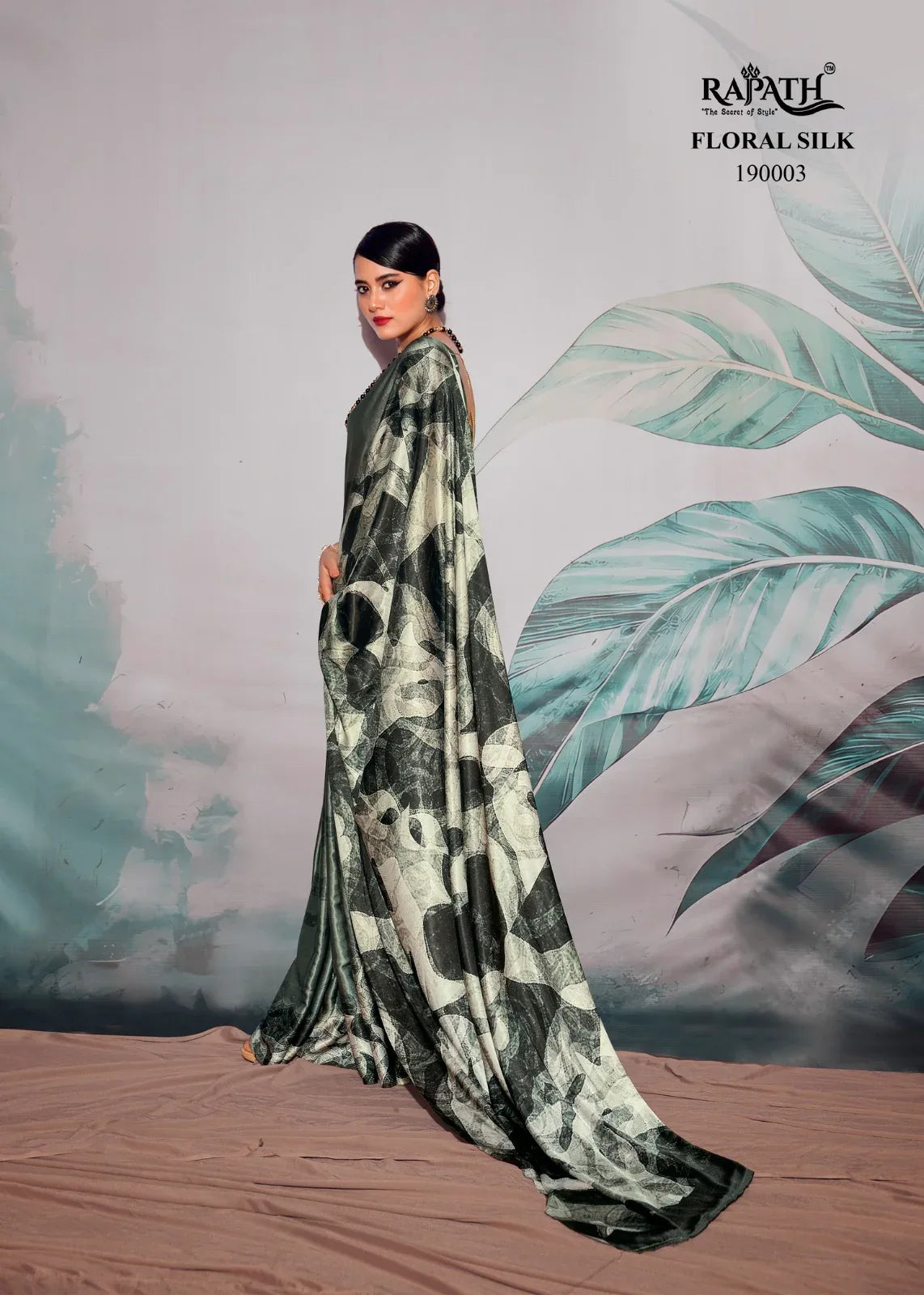 Beautiful Designer Sattin Crape Patang Series 190001-190008 Sattin Crape With Digital Print Saree