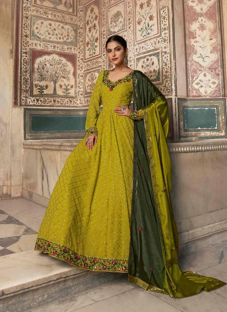 Flory Vol 30 Series 4861-4864 Fancy Anarkali Gown With Dupatta