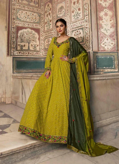 Flory Vol 30 Series 4861-4864 Fancy Anarkali Gown With Dupatta