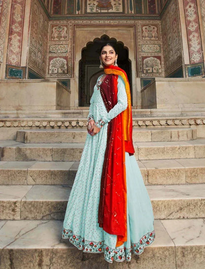 Flory Vol 30 Series 4861-4864 Fancy Anarkali Gown With Dupatta
