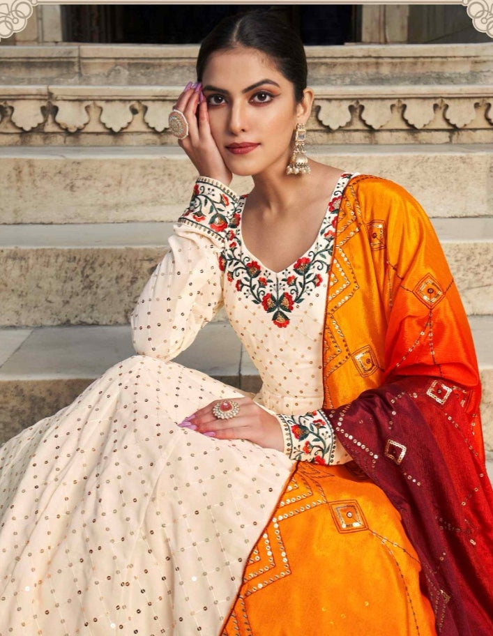 Flory Vol 30 Series 4861-4864 Fancy Anarkali Gown With Dupatta
