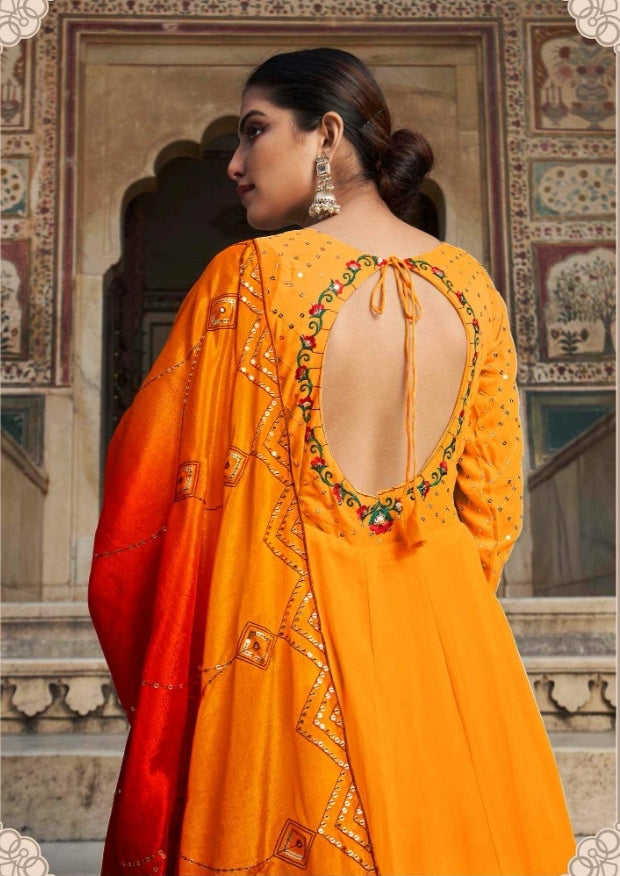 Flory Vol 30 Series 4861-4864 Fancy Anarkali Gown With Dupatta