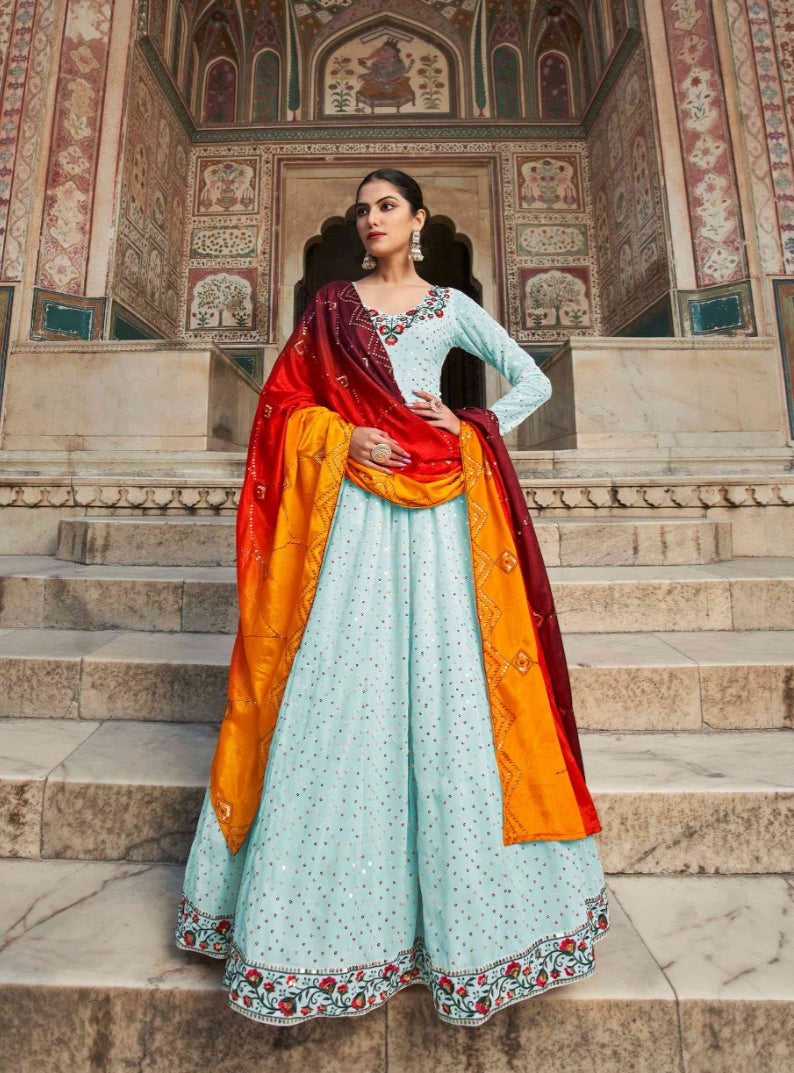 Flory Vol 30 Series 4861-4864 Fancy Anarkali Gown With Dupatta