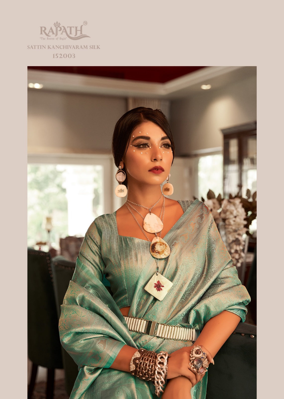 Beautiful Designer Sambhavi Silk
Sattin Base Kanchivaram Silk Saree