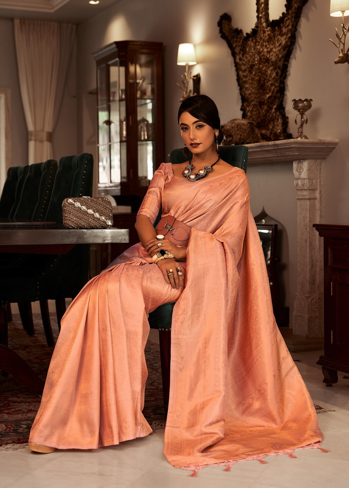 Beautiful Designer Sambhavi Silk
Sattin Base Kanchivaram Silk Saree