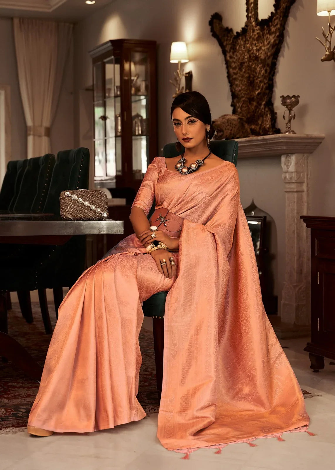 Beautiful Designer Sambhavi Silk
Sattin Base Kanchivaram Silk Saree