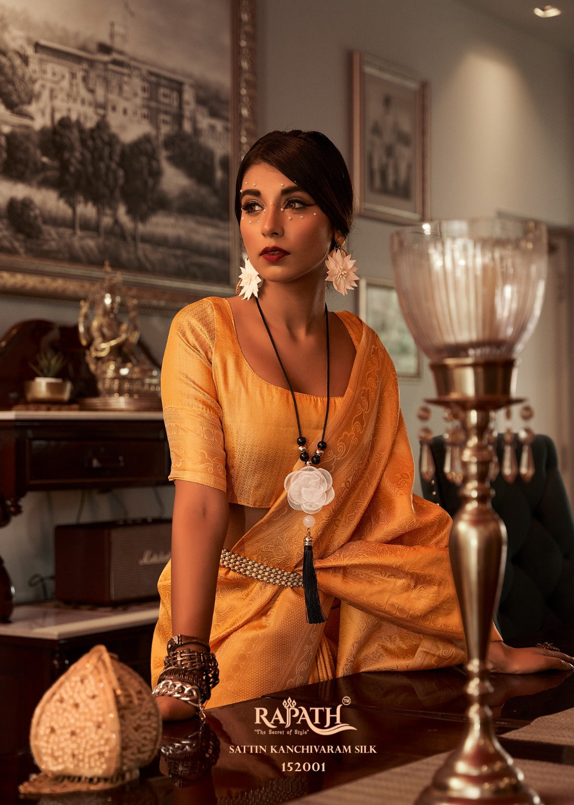 Beautiful Designer Sambhavi Silk
Sattin Base Kanchivaram Silk Saree