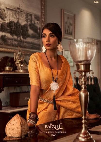 Beautiful Designer Sambhavi Silk
Sattin Base Kanchivaram Silk Saree