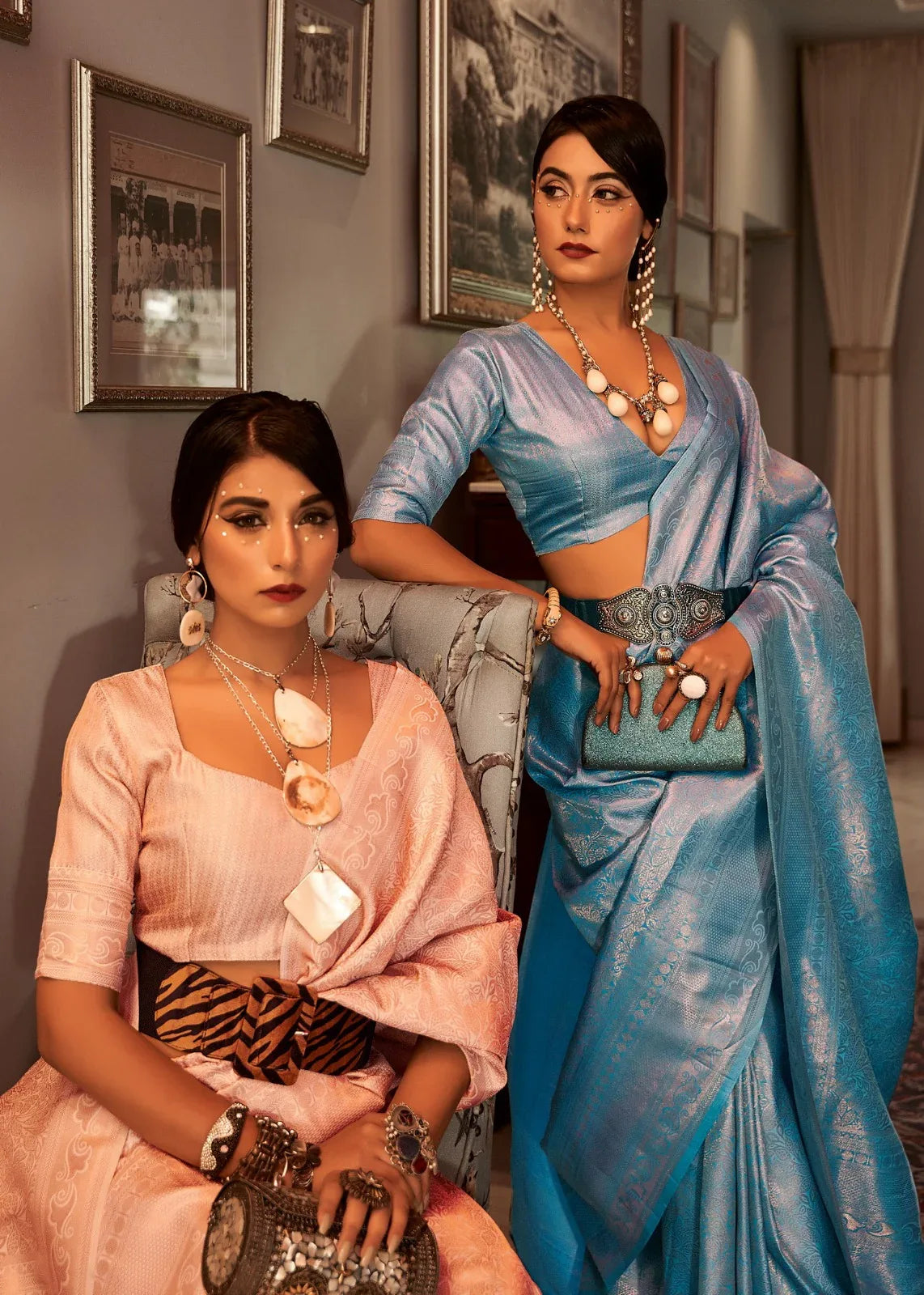 Beautiful Designer Sambhavi Silk
Sattin Base Kanchivaram Silk Saree