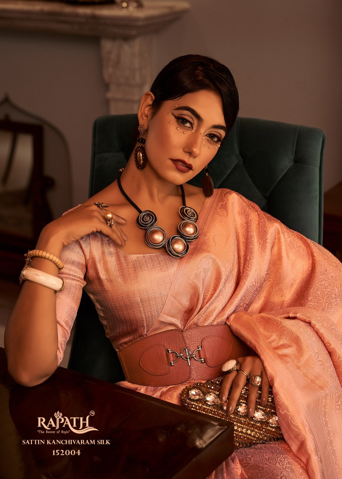 Beautiful Designer Sambhavi Silk
Sattin Base Kanchivaram Silk Saree