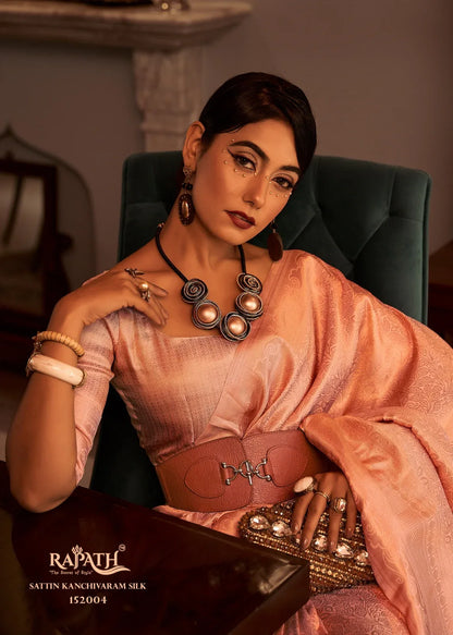 Beautiful Designer Sambhavi Silk
Sattin Base Kanchivaram Silk Saree