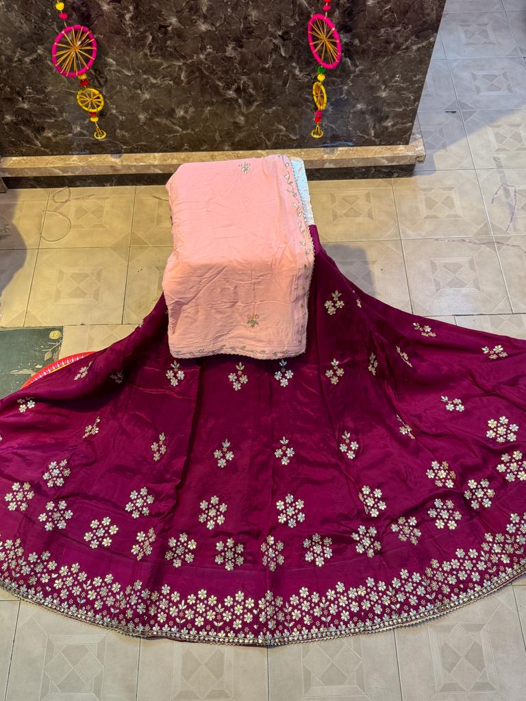 Rajasthani Traditional Pure Upara Silk Lehenga Chunni